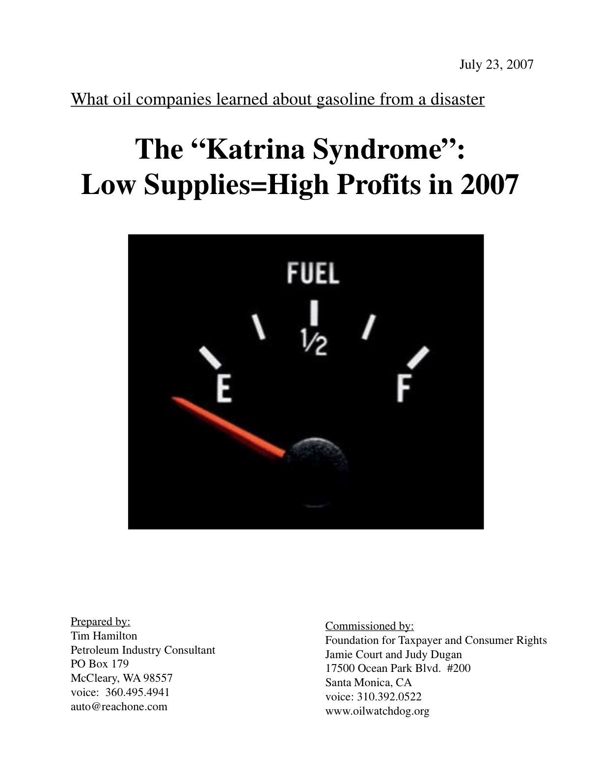 Katrina Syndrome